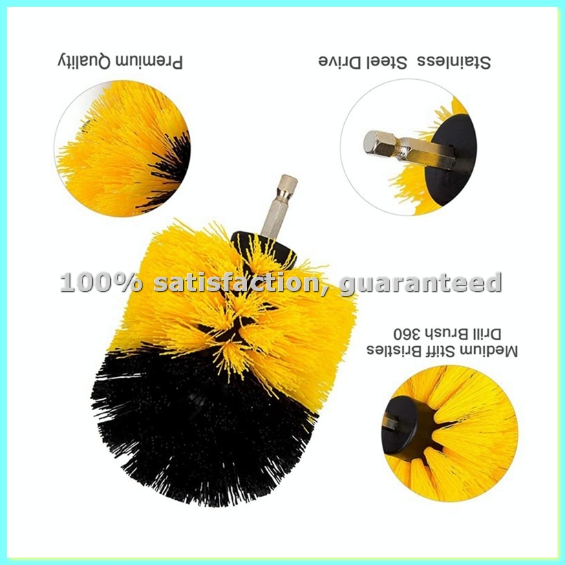 Car Cleaning Brush - 15-delige elektrische vloerschrobset Ronde reinigingsborstel Tapijt-,